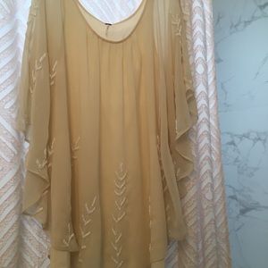 Free People pointed cape dress